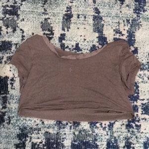 Brown crop top